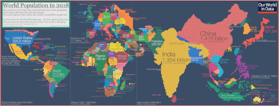 [World Population Cartogram]