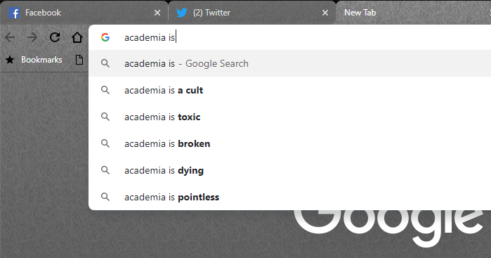 [Academia is]