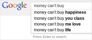 what google says money can't buy